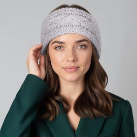Giesswein Headband Stirnberg – Elegant Headband for Women, Merino Wool Headband, Ear Warmers, Warm Knitted Headwear with Fleece Lining And Cable Knit Pattern -