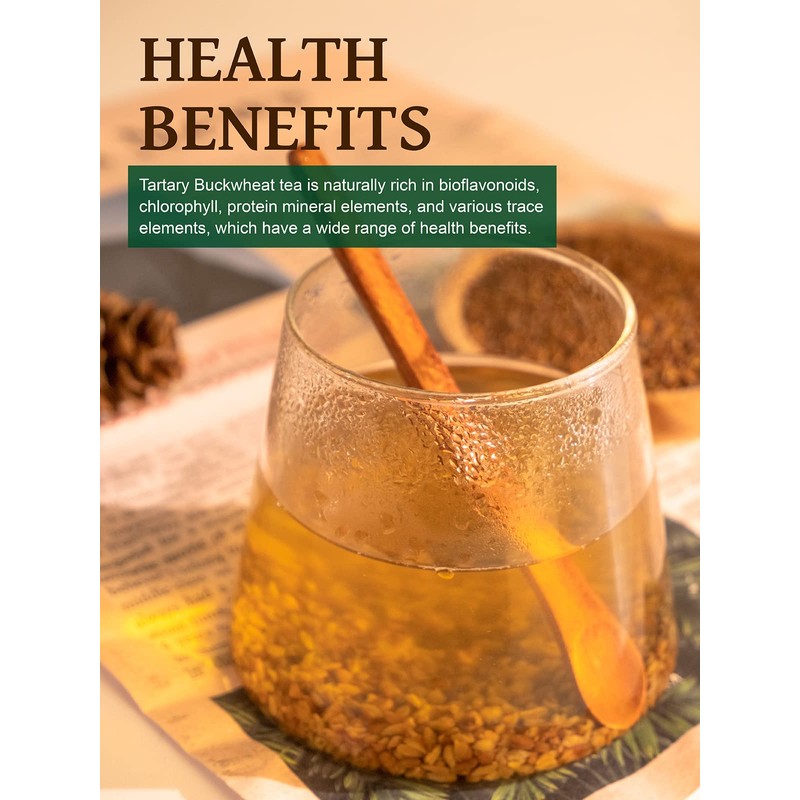 TeeLux Tartary Buckwheat Tea, Roasted Buckwheat Loose Leaf Tea, High