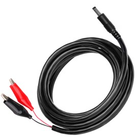 5.5x2.1mm DC Power Cord (1-Pack End-Alligator Clip)