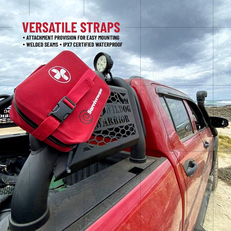 Surviveware Waterproof First Aid Kit - Survival Emergency Preparedness for