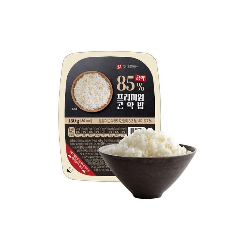 (오직미)곤약 85% 프리미엄곤약밥 150gx12개/24개 80kcal 밥맛 그대로 한끼 대신곤약 (12개상품입니다)