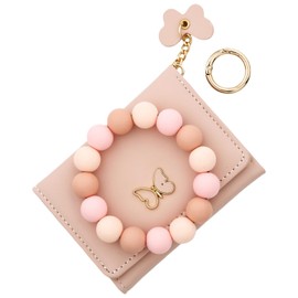 Bakurok Small Wallets Woman Silicone Bracelet Wristlet Wallet Trifold Slim RFID Cute Card Holder Purse