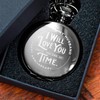 Engraved Wedding Anniversary Pocket Watch with Chain for Husband, a