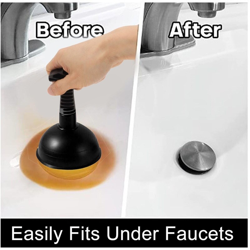 Mr. Gadget's Solutions Sink Plunger, Easy to use Mini Plunger