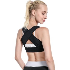 Adjustable Shoulder Posture Corrector - Body Wellness Posture Corrector, Upper Back Support Brace for Adults, Spine Straightener, Posture Corrector for Women and Men (M)