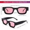 Hycredi Thick Rectangle Sunglasses for Women Men Chunky Square Polarized