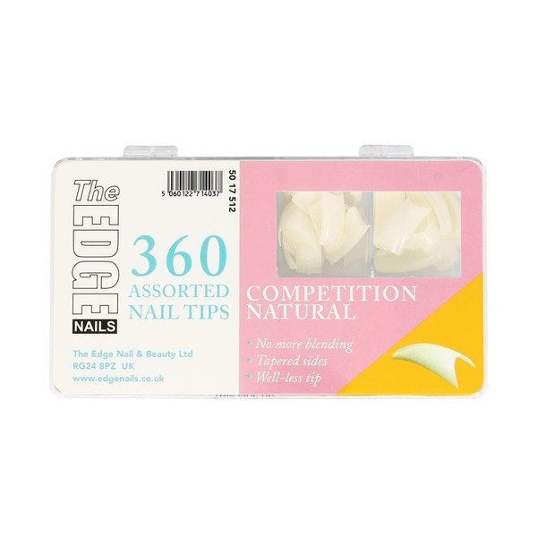 The Edge Natural Competition Nail Tip - Pack of 360