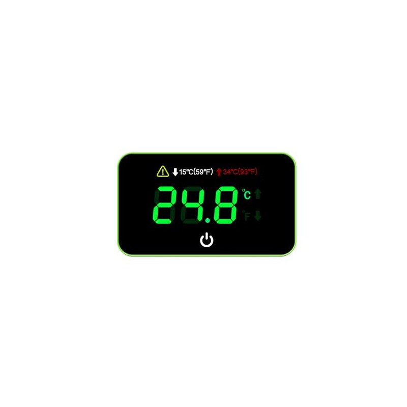 Aquarium Temperature Meter, LED Flashes When Beyond Normal Temperature Range,