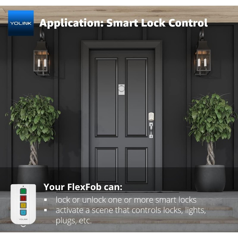 FlexFob 4-Button Smart Fob, up to 8 Functions, Trigger Alexa
