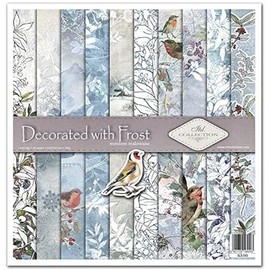 ITD Collection - Scrapbooking Package 12 x 12 inches, Scrapbooking Paper, Decorative Paper, Decoupage, Card Making, Paper Size - 310 x 320 mm (SLS043) 10 Sheets + 1, Decorated with Frost