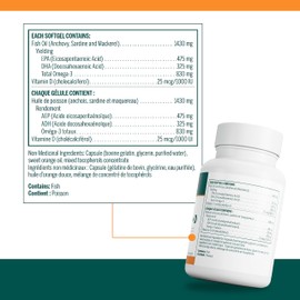 Genestra Brands - Super EFA Forte Capsules + D - Fish Oil Formula to Support Cognitive, Cardiovascular, and Joint Health - 60 Softgels