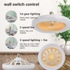 Ceiling Fans with Lighting 30W Dimmable Fan Lamp Modern Smart