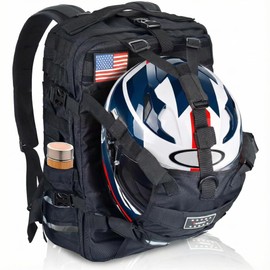 Sresk Large Capacity Motorcycle Helmet Backpack, Motorcycle Riding Hiking Backpack for Cycling
