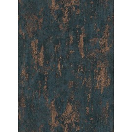 Sample for Display Purpose only.Concord Wallcoverings Textured Wallpaper Modern Marble Cracked Wall, Navy Blue Copper, 7 in x 10 in, 1027344