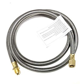 6FT Stainless Steel Braided Propane Hose Extension Assembly with 3/8" Female x 3/8" Male Flare for Gas Grill, RV Fire Pit