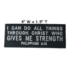 Athena Brands PHILIPPIANS 4:13 EMBROIDERED iron-on PATCH CHRISTIAN RELIGIOUS BIBLE JESUS