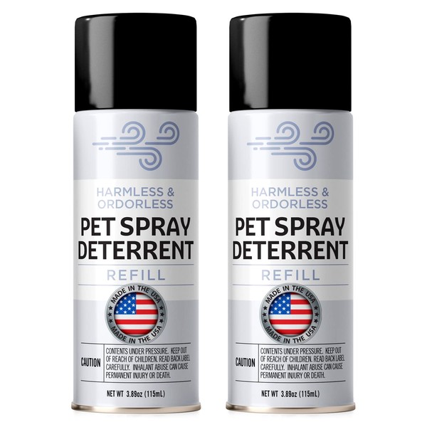 Berkland [2 Pack] Refill for PetSafe SSSCat Spray Deterrent Device - Non-VOC Dog & Cat Spray Deterrent - Family-Safe Cat Deterrent for Counters & Trouble Areas - Made in The USA - 7.88oz Total