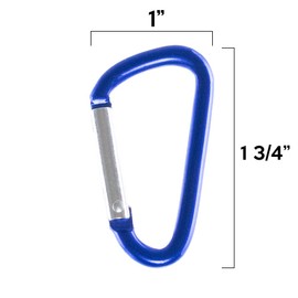 Craft County Colorful 40mm D Shaped Spring Loaded Snap Hook Aluminum Gate 1.5 Inch