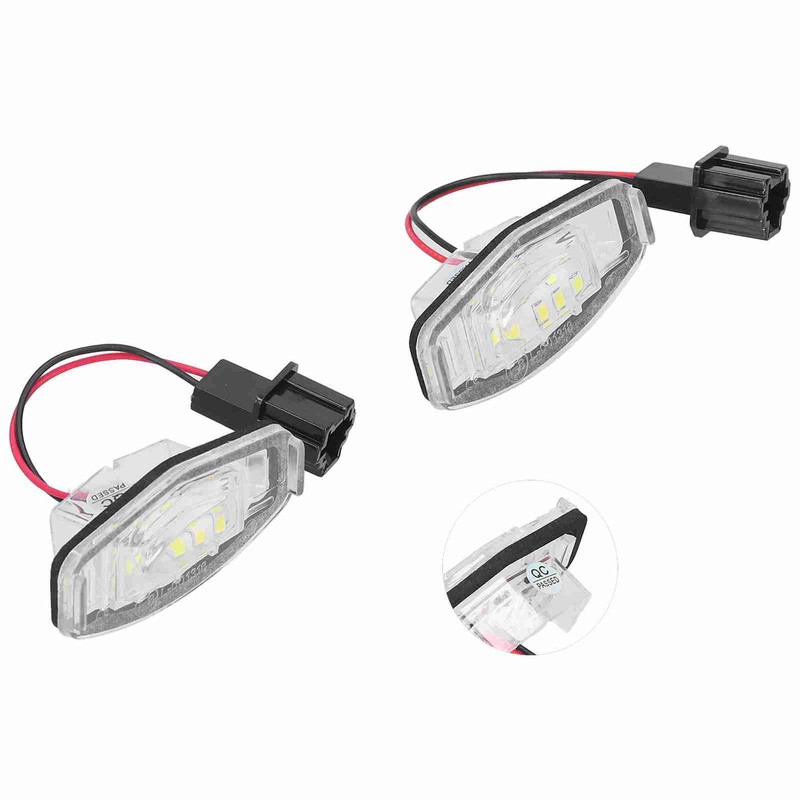 Pair of LED License Plate Lamp White Light 34100S0A013 Fit