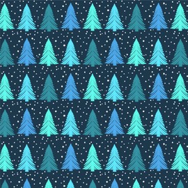 GRAPHICS & MORE Snowy Christmas Trees Pattern Gift Wrap Wrapping Paper Rolls