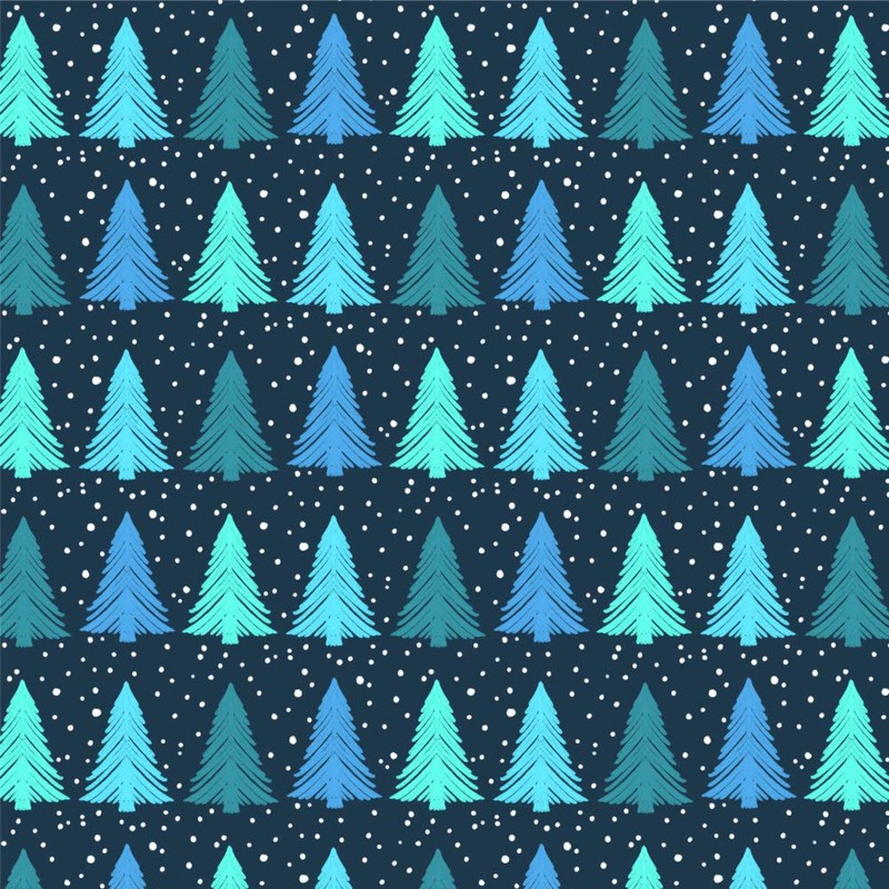 GRAPHICS & MORE Snowy Christmas Trees Pattern Gift Wrap Wrapping
