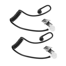 Hohopeti 2 Sets Headset Toy Earphones Ear Phone Microphone Toys Head Phones Headphones Headphones Kid Headphones Detective Toy Children Accessory Plastic Black