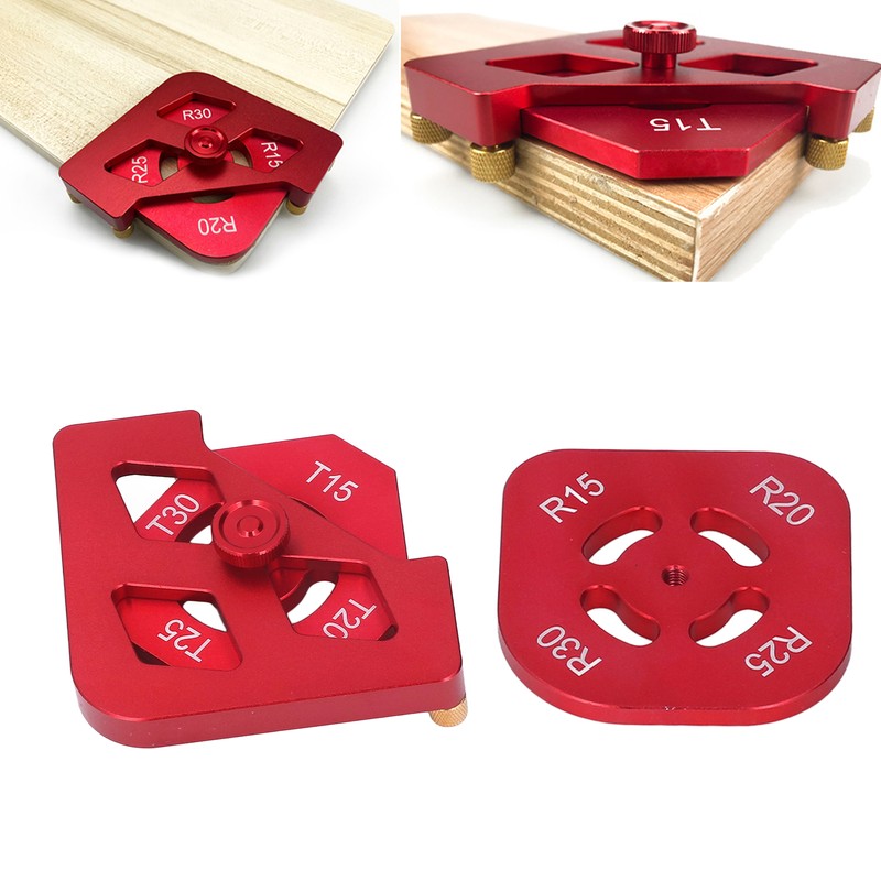 Router Template Aluminium Alloy Round Corner Radius Jig Tool Set
