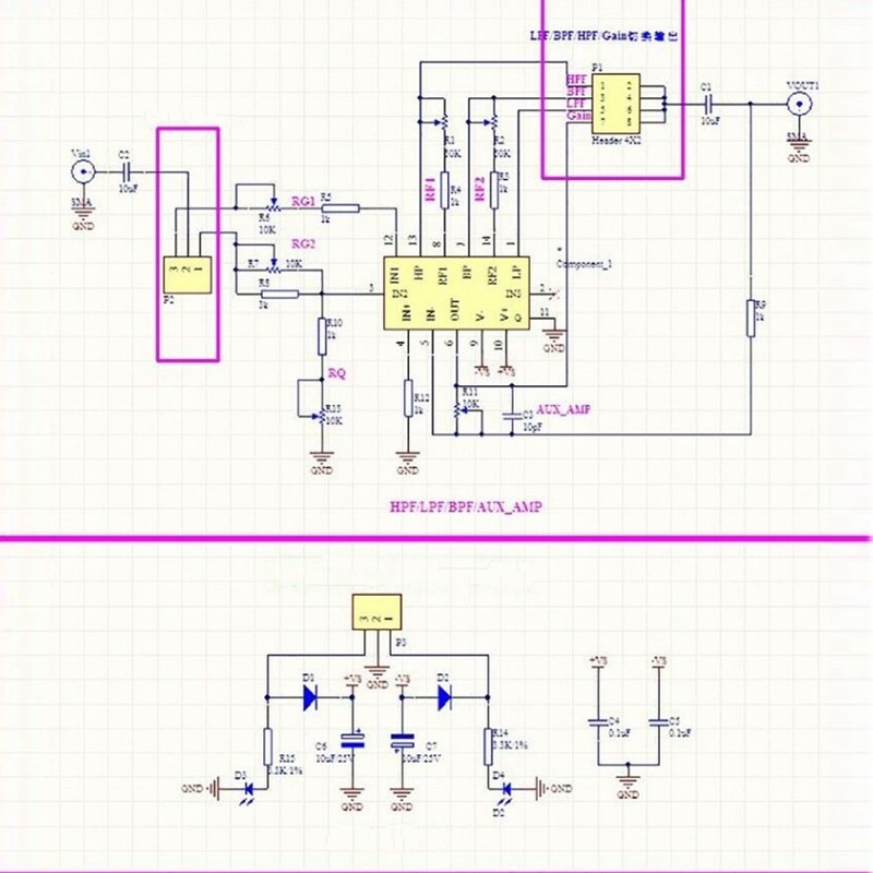 Active Filter Board UAF42 Adjustable Highpass Lowpass Bandpass Filter Module