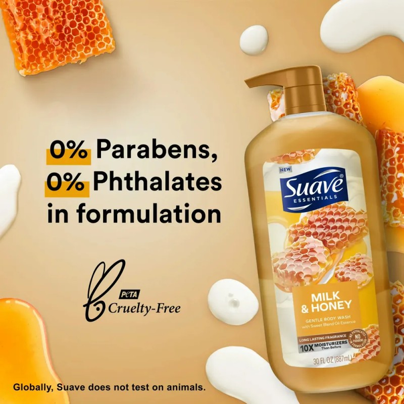 Jabón Corporal Suave Essentials Compuesto Con Leche Y Miel