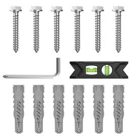 USX Mount Lag Bolt Kit for TV Wall Mount Comes with M8 Lag Bolt for Wood Stud, Fischer Anchors for Concrete Wall, Includes Allen Key and Bubble Level for Easy Installation XAS706