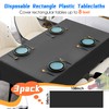 YSYJ 3 Pack Black Plastic Tablecloth Disposable Rectangular Table Cloth