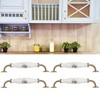 4 Sets Ceramic Handle European Style 160mm Hole Distance Cabinet