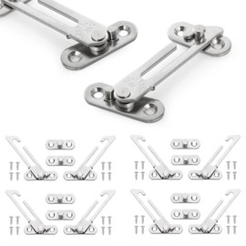 4 Pairs Window Restrictors Locks, 304 Stainless Steel Window Safety Locks for UPVC with Screws Left and Right Window Restrictor Hook Restrictor Catch Safety