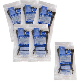 Heraman Titon AB150-W 100 Pack Weatherproof Indoor and Outdoor Grade Cable Ties - Black (Set of 6)