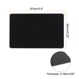 sourcing map 30Pcs Blank PVC Cards Color, CR80 30 Mil Plastic Cards Blank ID Card Waterproof for ID Badge, Credit Cards, Identification Badges, Printer, Black