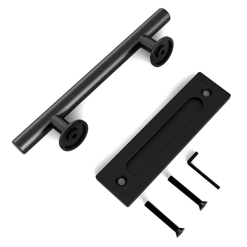 CCJH 12"/30cm Heavy Duty Pull and Flush Door Handle Set