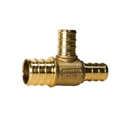 10 Pcs. XFITTING 3/4" x 1/2" x 1/2" Pex Tee, Pex B Reducing Tee Crimp Version 25-1-4=10X (10 Packs