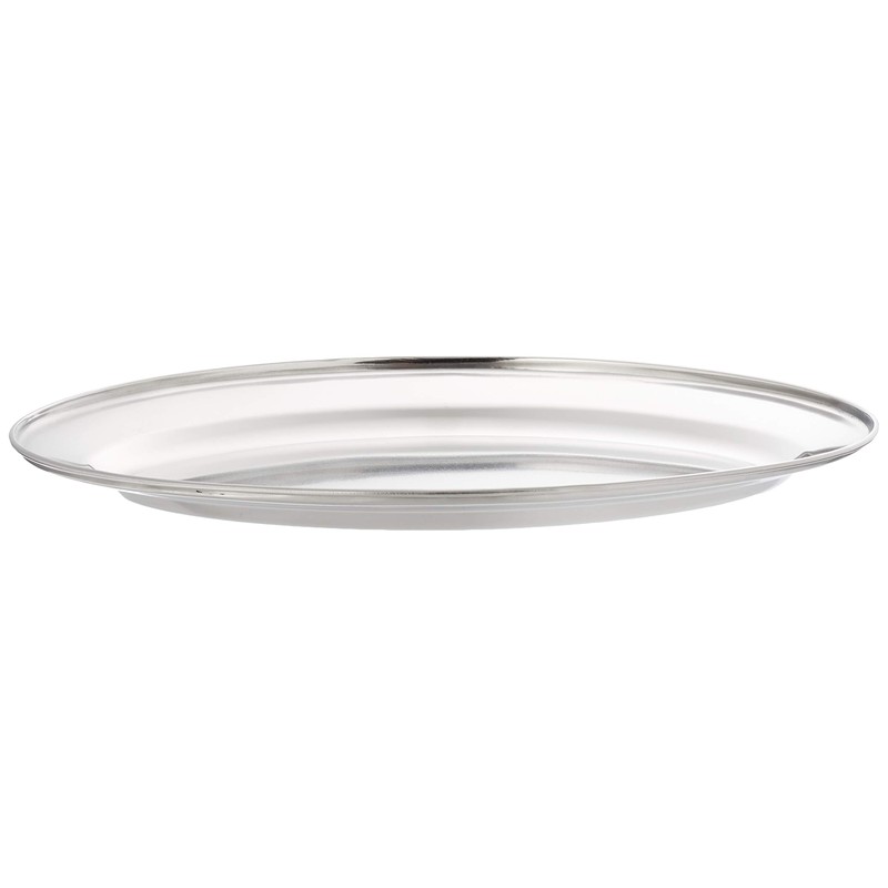 Genware NEV-1365 Oval Flat, Stainless Steel, 12"