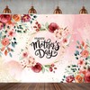 10x8ft Happy Mother's Day Backdrop Pink Flowers Golden Mother's Day