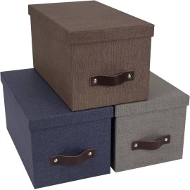 Bigso Silvia Organizational Storage Box | Photo Storage Box | Blue