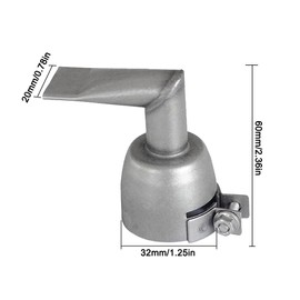 SagaSave Stainless Steel Hot Air Welding Gun Nozzle for Delicate PVC Flooring, Automotive Repairs, and Meticulous Fabric Welding (90°)