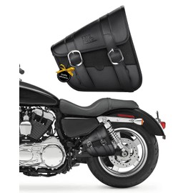 KEMIMOTO Motorcycle Swingarm Bag, Left Side Tool Bag for Sportster Street rebel 300 500 Synthetic Leather