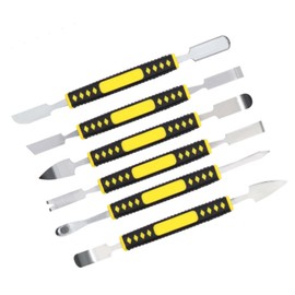 KIMISS 6-Piece Metal Crowbar Set, Compact Carbon Steel Structure, Electronics Repair Tool Kit for Phones and Computers (6 Pieces)