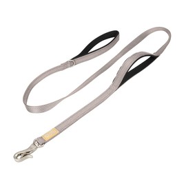 PetPilala Dog Leash, Walking and Training, Handles at Two Places, Nighttime Reflection, Escape Prevention, Collar Slip Prevention Hook, Soft Pad, Durable (Black, M/1"×60")