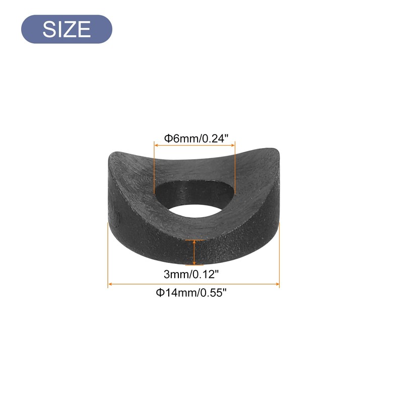 sourcing map 26Pcs Plastic Round Washers, 6mm x 14mm x