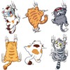 6 PCS Cat Car Stickers,Scratch Cat Vinyl Car Sticker,Cute Cats