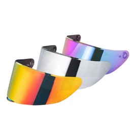 JQF Gear WS-607 Full Face Motorcycle Helmet Visor Shield Replacement Accessories (Chrome Red)
