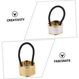 TOVINANNA 6pcs Rose Gold Jewelry Hair Ties Ponytail Holders for Women Metal Hair Cuffs Styling Accessories