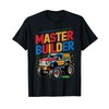 Master Builder Monster Truck Kids Building Blocks Brick Boys T-Shirt