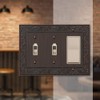 Amerelle 43TTRVB English Garden Wallplate, 2 Toggle / 1 Rocker,